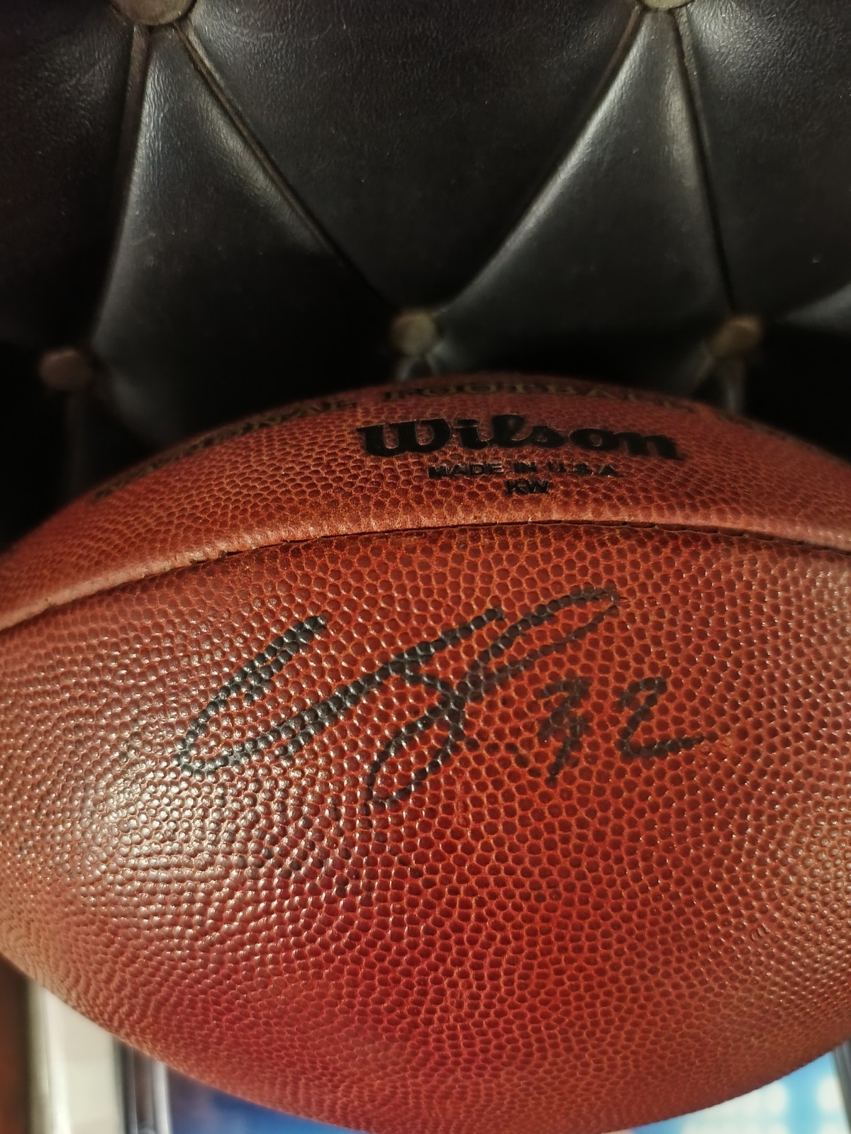 Chicago Bears Game issued Team Used Football signed by BRIGGS BENSON ALSHON etc