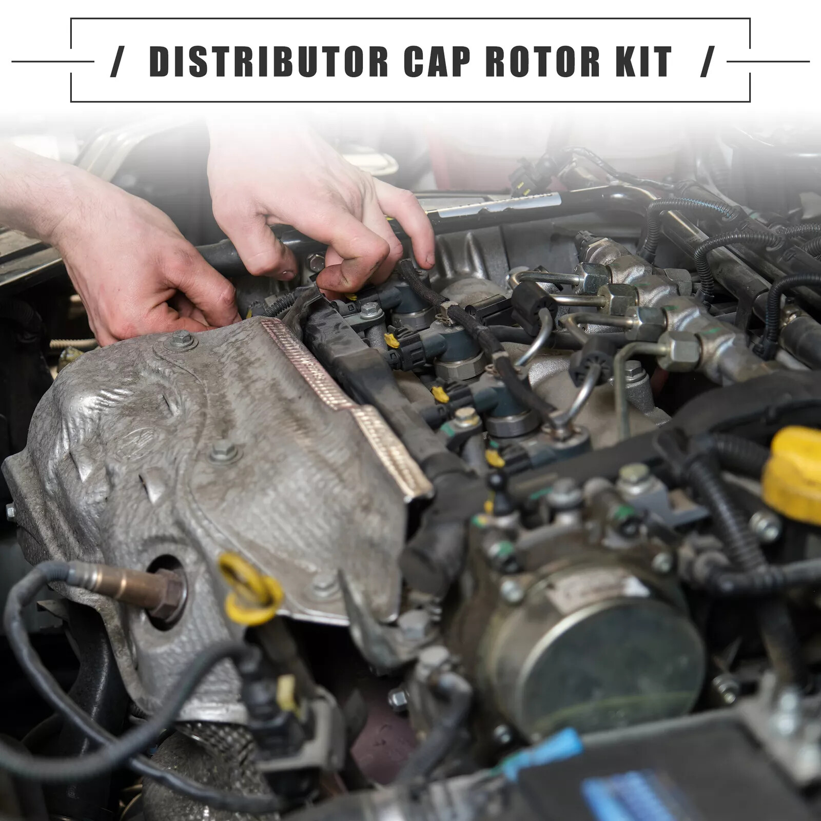 10452458 10452457 Brass Terminals Distributor Cap and Rotor Kit for Chevrolet V6