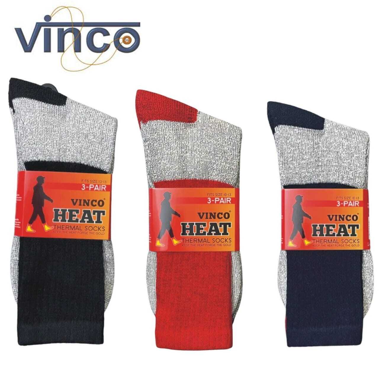 3-12 Pairs Mens Heated Thermal Crew Socks Heavy Duty Winter Warm Work Boots 9-13