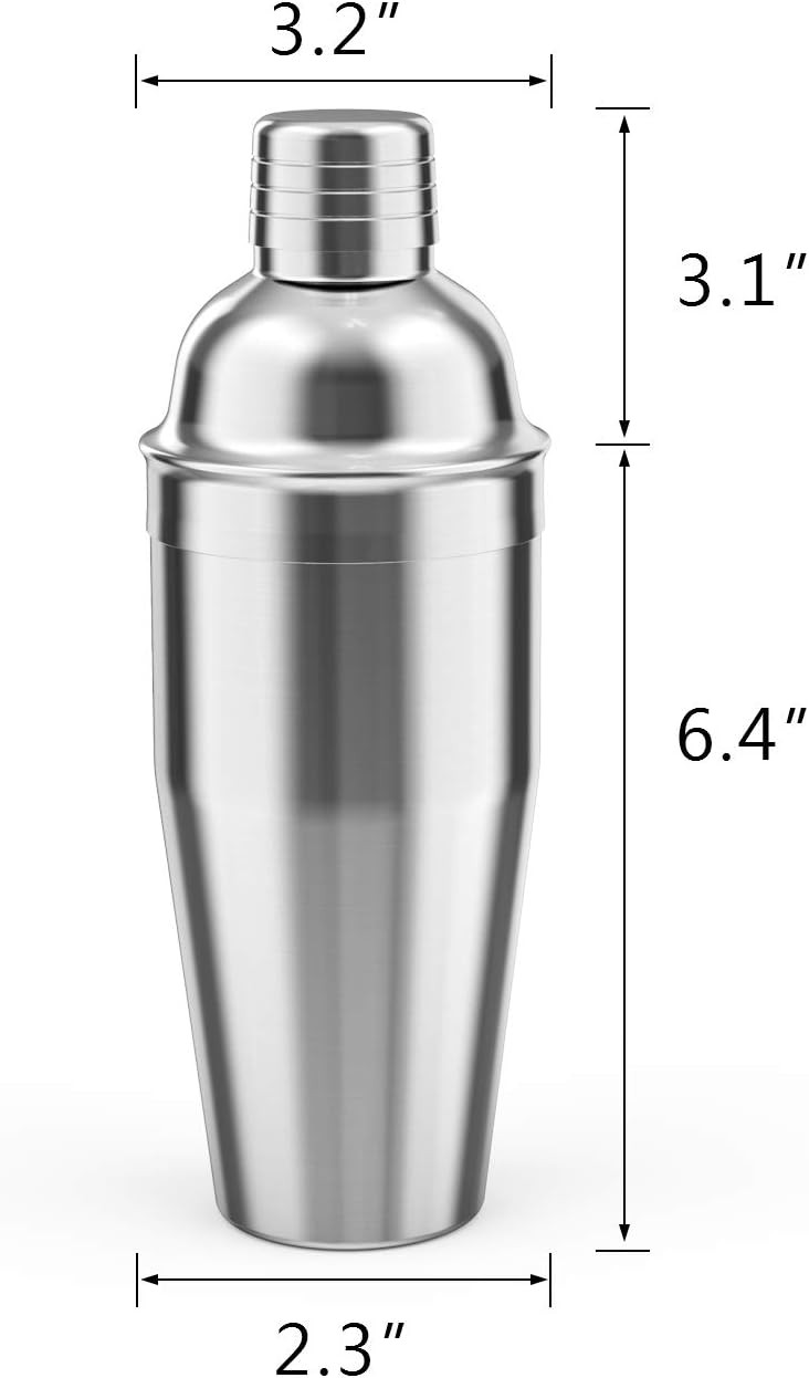 Cocktail mixer, 24 oz Martini mixer, beverage mixer with built-in strainer.