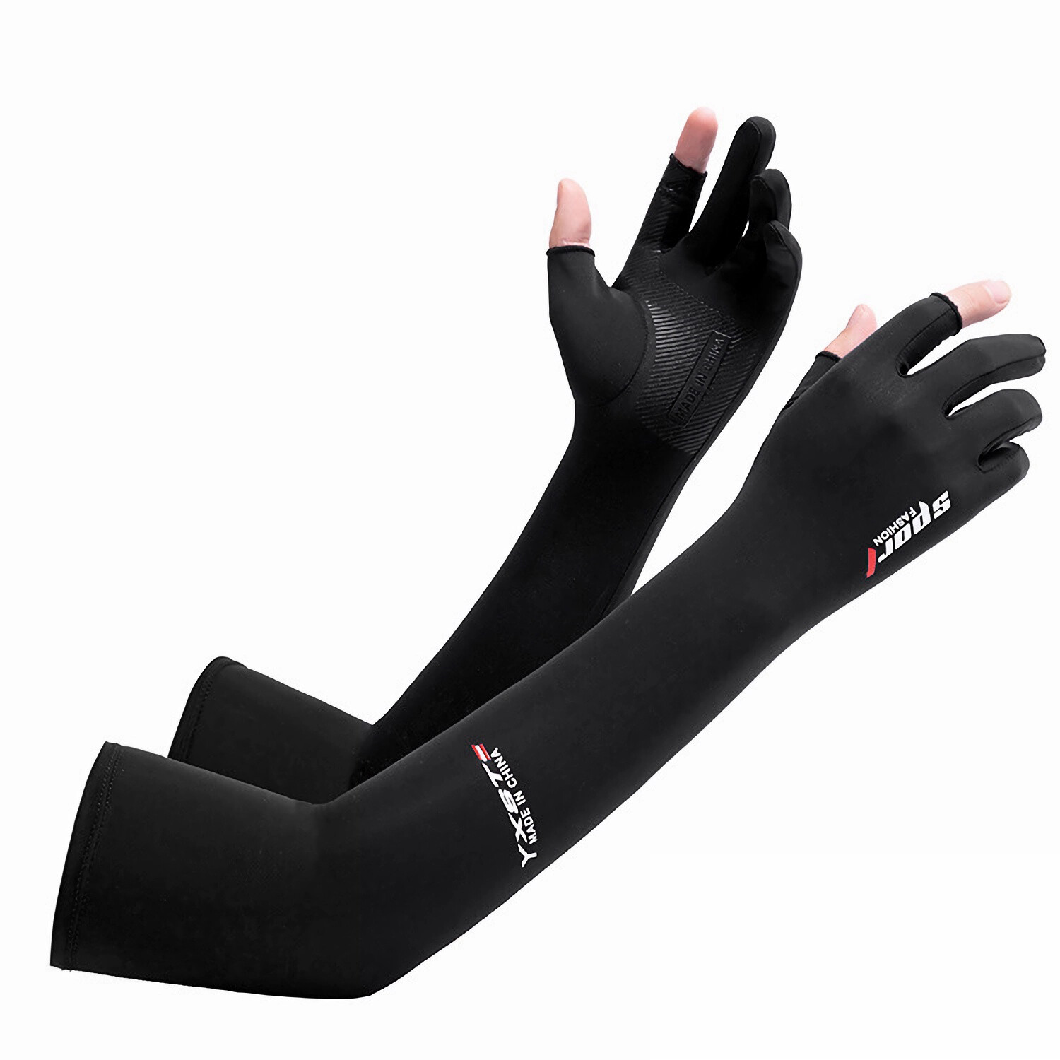 2Pair Finger Arm Cooling Sleeves Ice Silk Cover UV Sun Protection Outdoor Sports