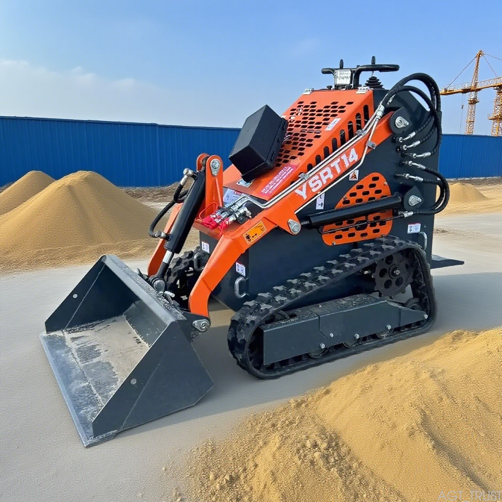 AGT AGT-YSRT-14 0.75Ton Stand-On Skid Steer Track Loader