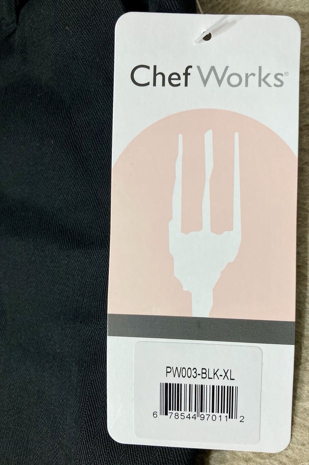 Chef Works Pants Mens Size XL Black Trousers Elastic Waist Loose 32” Inseam NEW