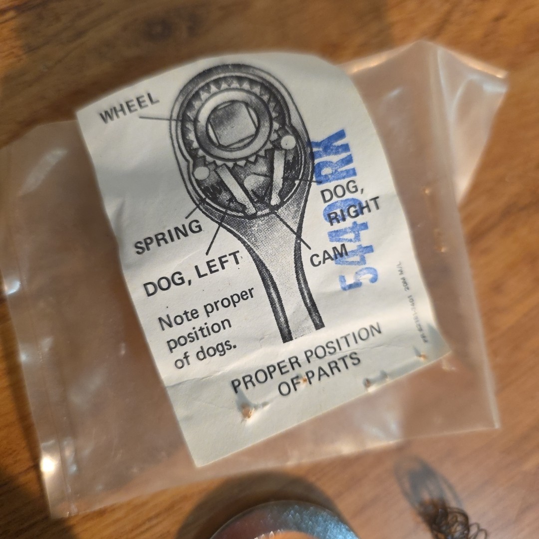 Vintage PROTO 5449 RK Ratchet Repair Kit 1/2 in.