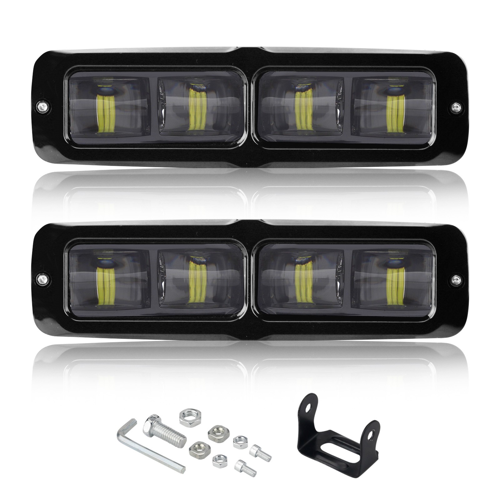 2X 6inch Led Work Light Driving Work Lights Bar Spot Pods For Truck Pickup Car