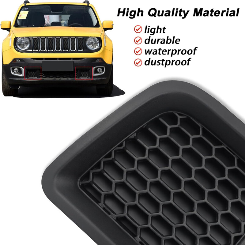 New For 2015-2018 Jeep Renegade Left+Right Front Bumper Lower Grille Bezel Cover