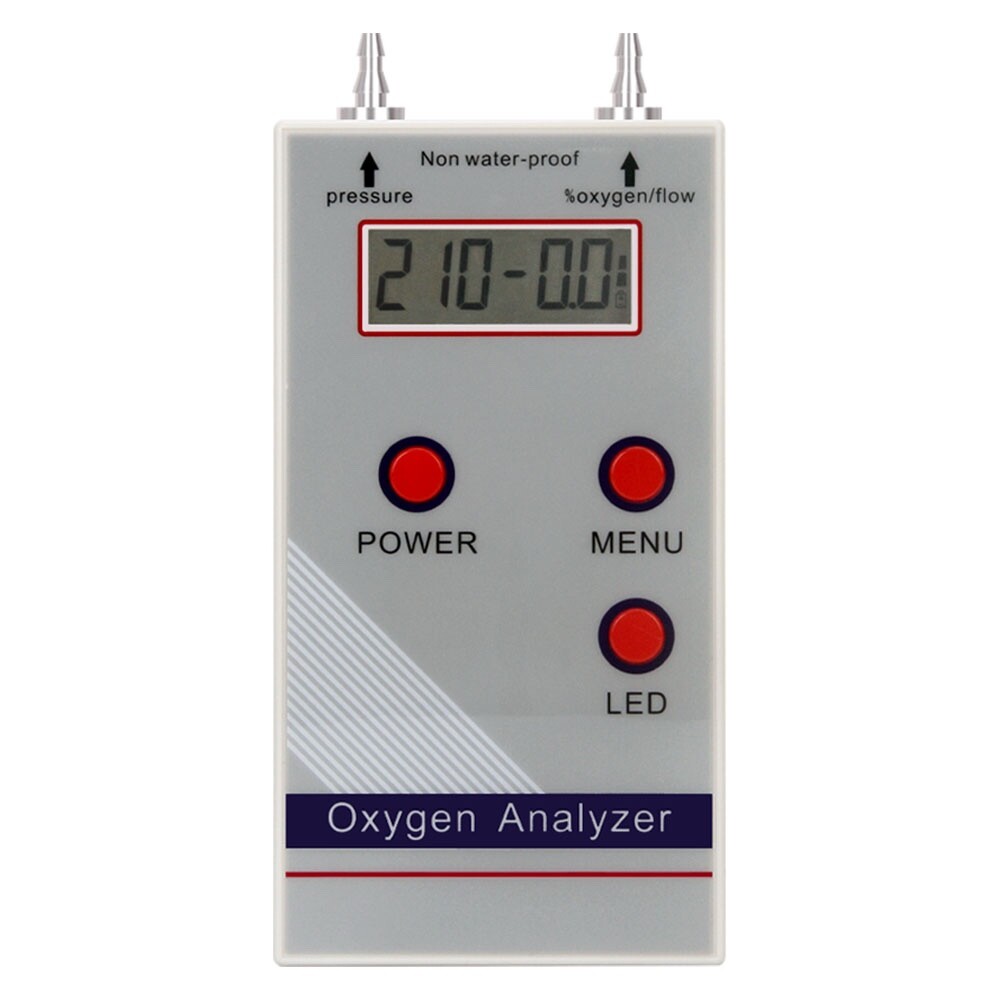 Ultrasonic Oxygen Meter  O2 Flow Pressure Digital Readout Oxygen Analyzer
