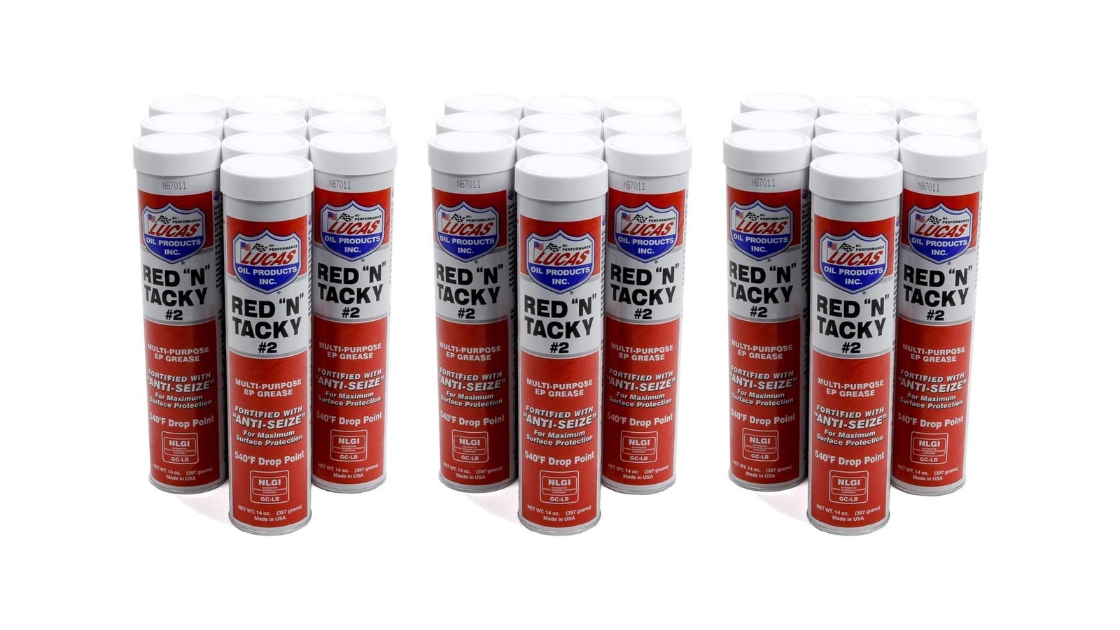 Lucas Oil 10005-30 Red-N-Tacky Grease - 14 oz. Tube, (Case of 30)