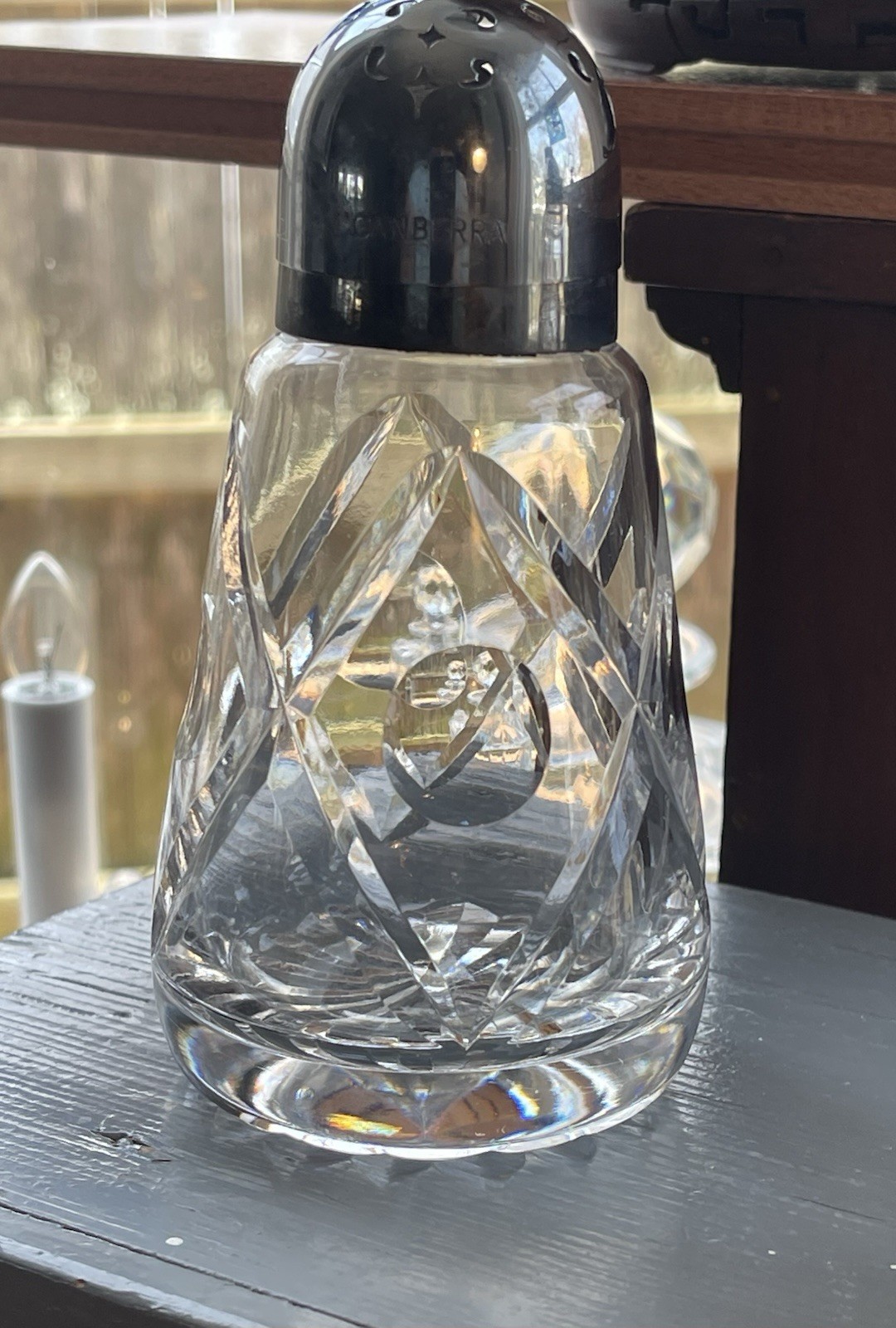 Lot of 5 Vintage/Antique Crystal Etched Condiment Shakers & Cruets Birks & Co...