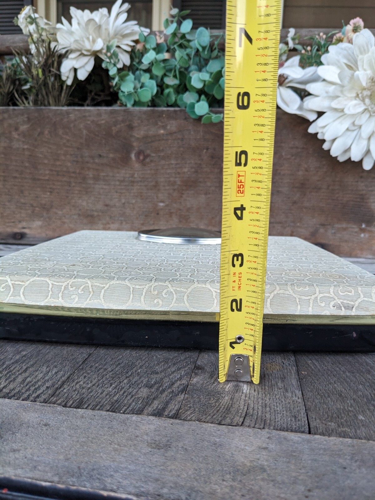 Vintage MCM BORG Beige/Gold Bathroom Scale