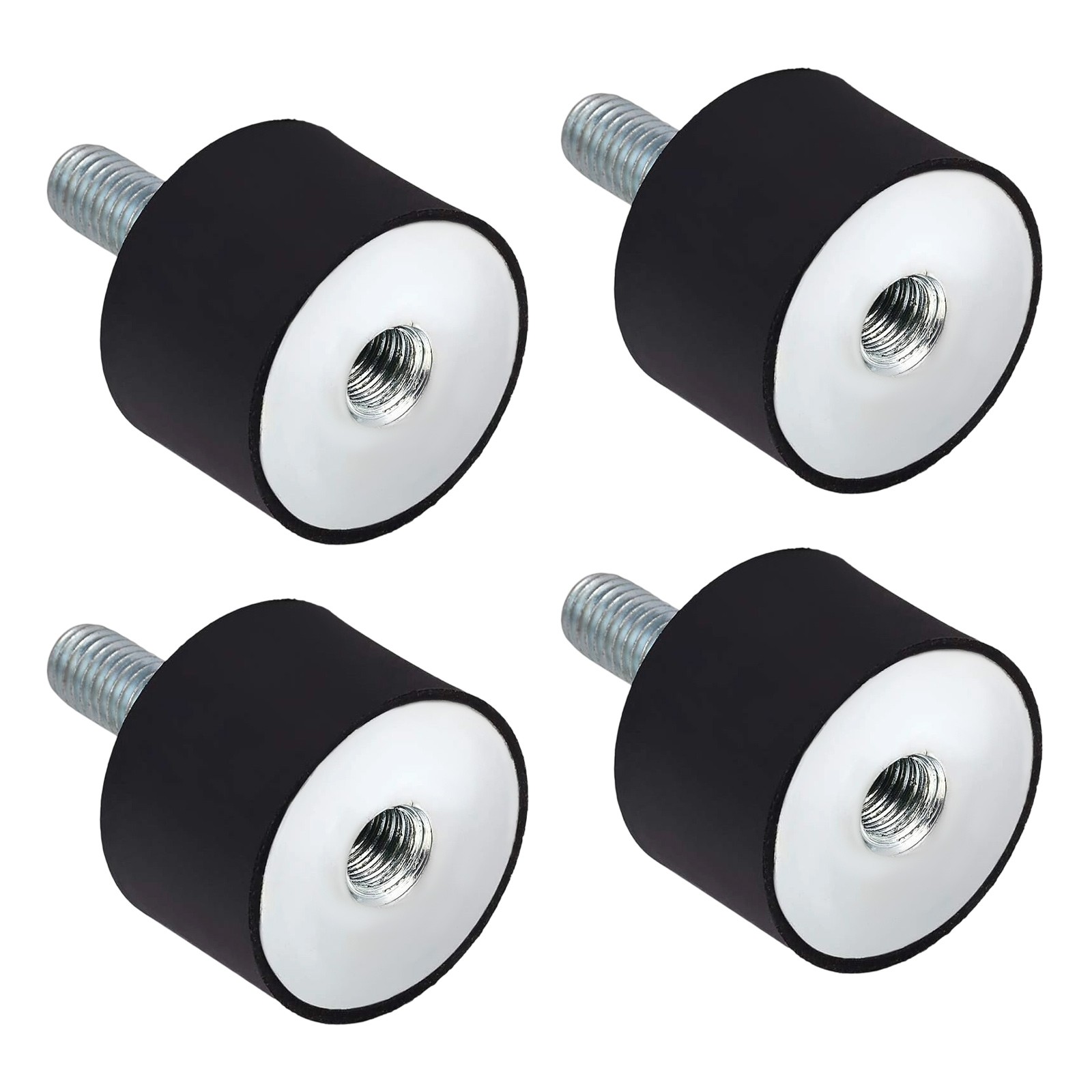 4pcs M8 Thread Rubber Mounts Vibration Isolators Rubber Shock Absorber