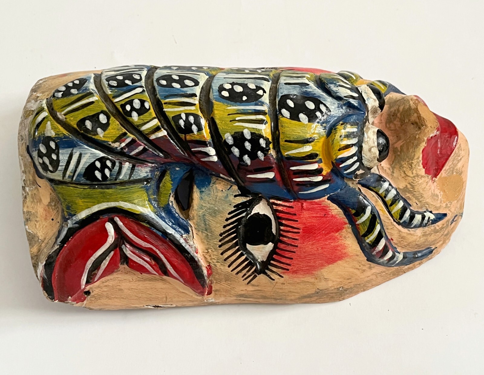 MEXICAN GUERRERO WOOD SHRIMP LOBSTER MASK DIA DE MUERTOS DAY OF DEAD CARNIVAL