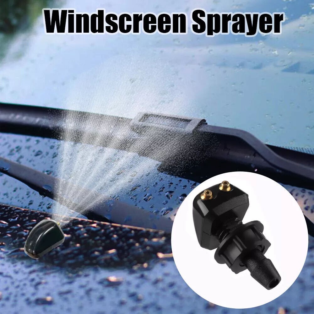 2xCar Windshield Wiper Washer Squirter Nozzle Spray Jet Kit Fluid Hose Universal