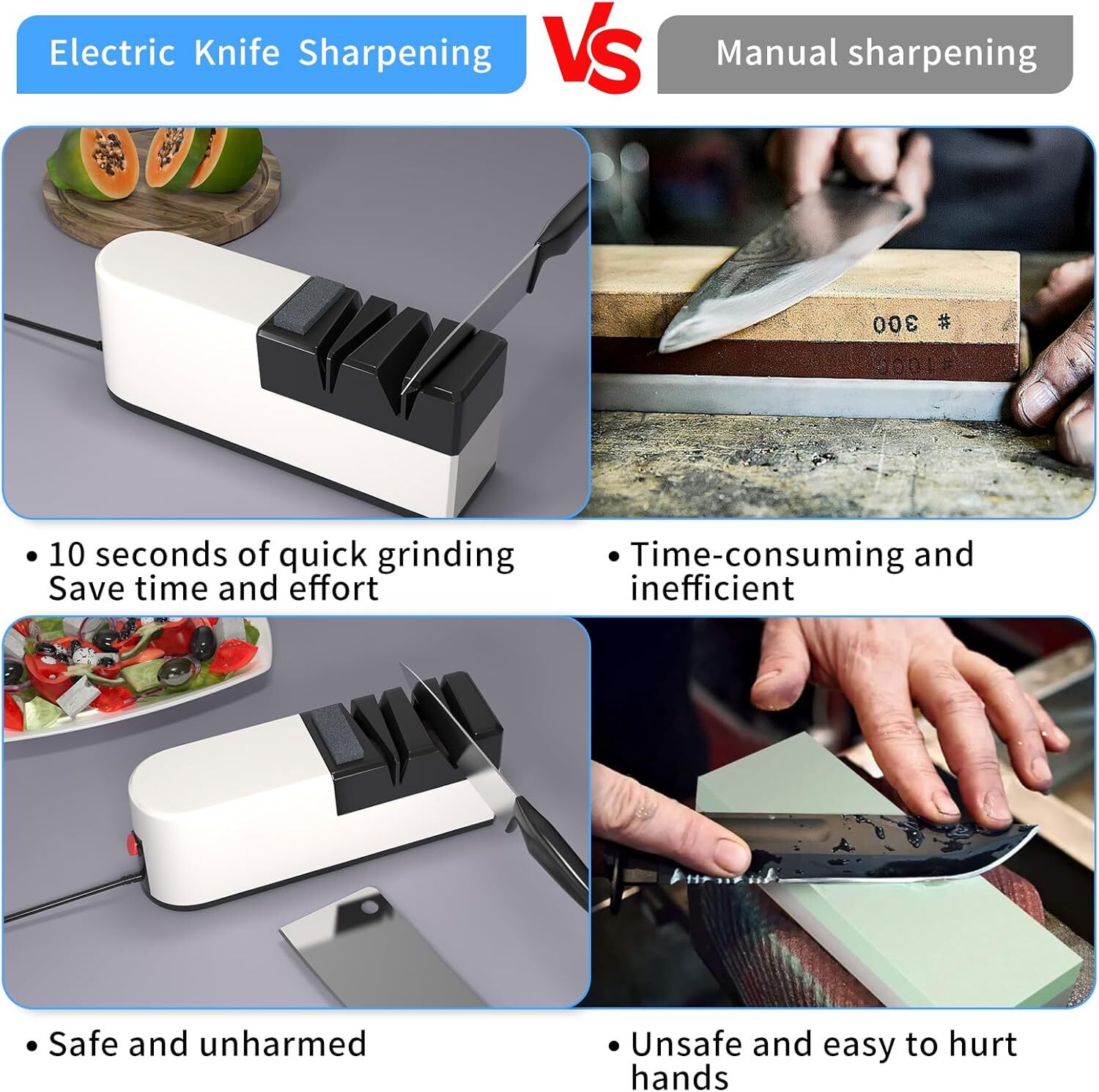 Electric Knife Sharpener Professional Kitchen Sharpening Stone Grinder knives