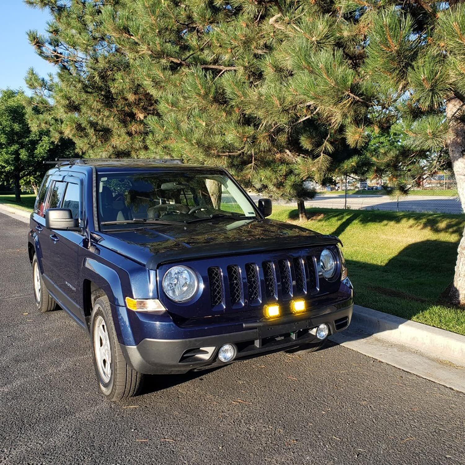 Nilight 2PC 4Inch Amber Led Pods Triple Row 60W Flood Spot Combo Fog Lights