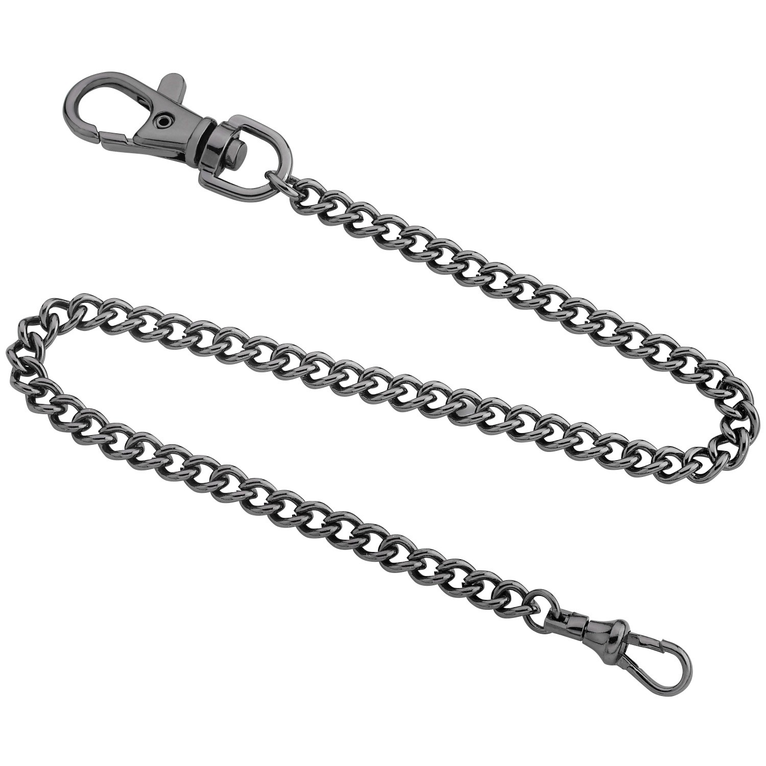 Gotham Men's Gunmetal Stainless Steel Mechanical Railroad Style Pocket Watch