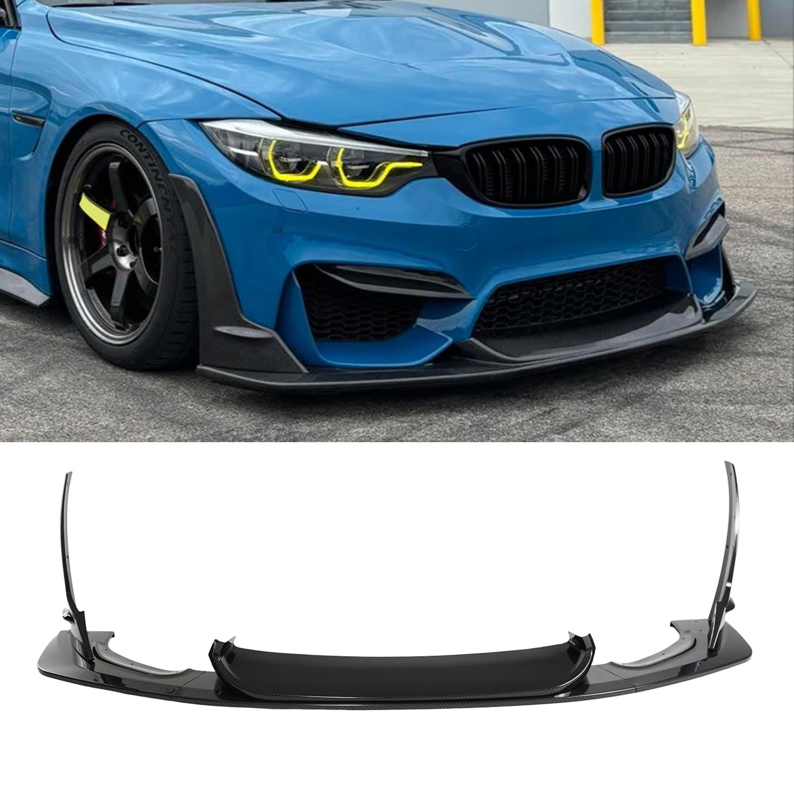 5PCS LPT Style Front Bumper Lip for BMW F80 M3 F82 Front Bumper Spoiler Splitter
