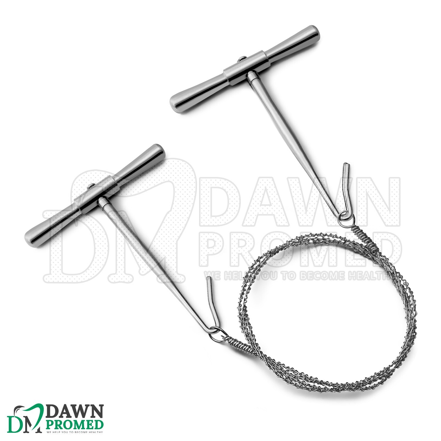 Gigli Saw Wire & Handles 3 Pcs Set Neuro Surgical & Veterinary Inst German Grade