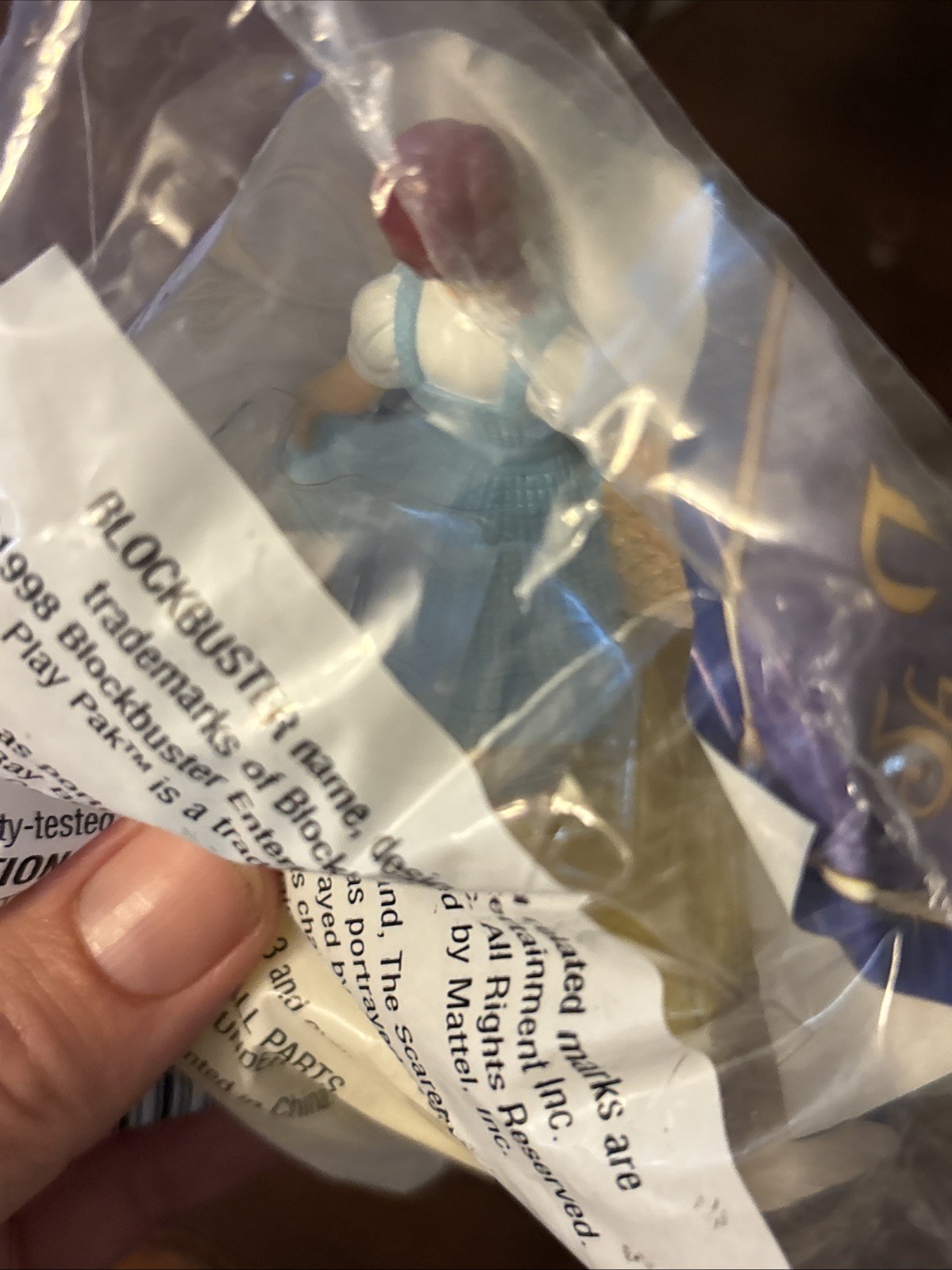 WIZARD OF OZ BLOCKBUSTER VIDEO EXCLUSIVE PLAY PAK 1998 DOROTHY FIGURE - SEALED