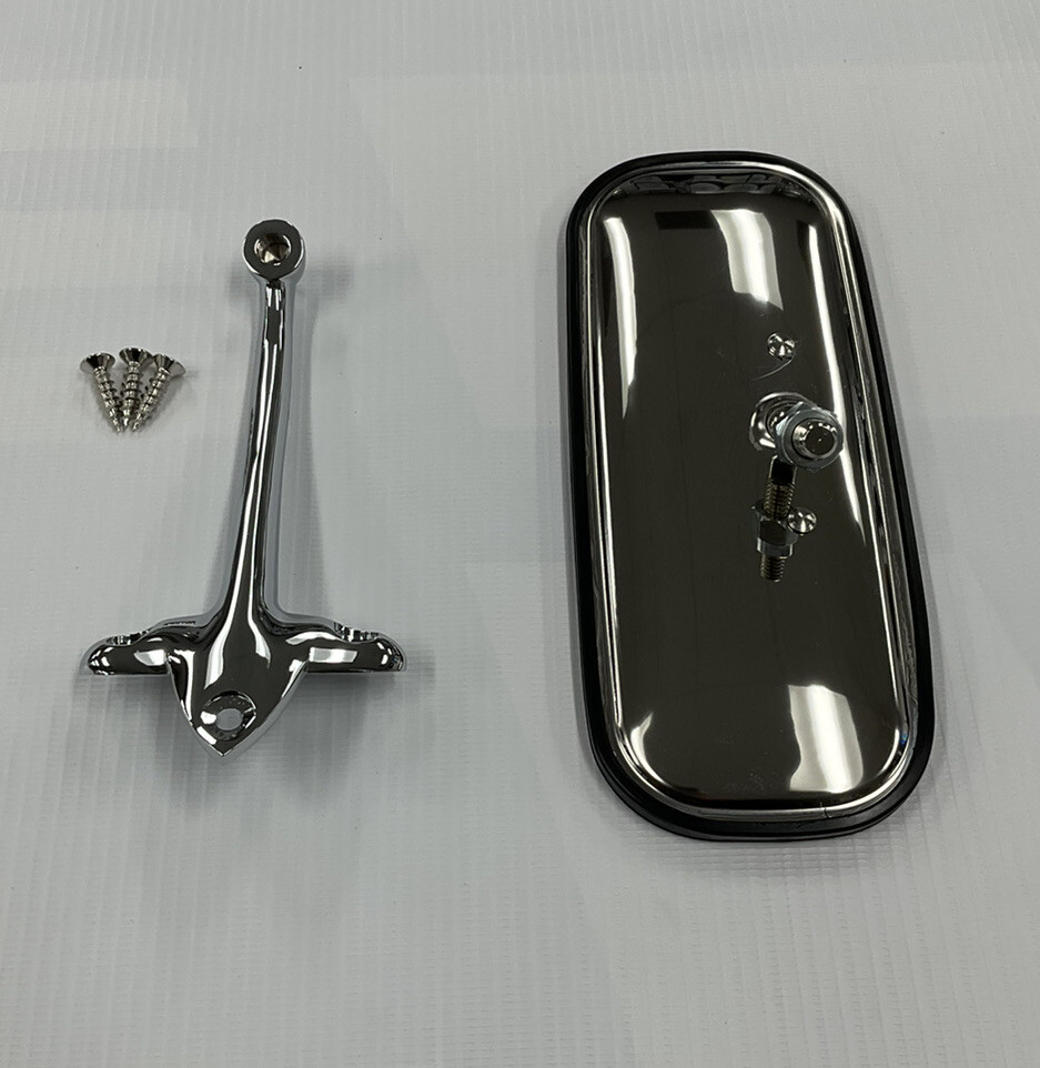 Interior Rear View Mirror Head & Arm Bracket Set for 1955-1959 Chevy Gmc Pickup