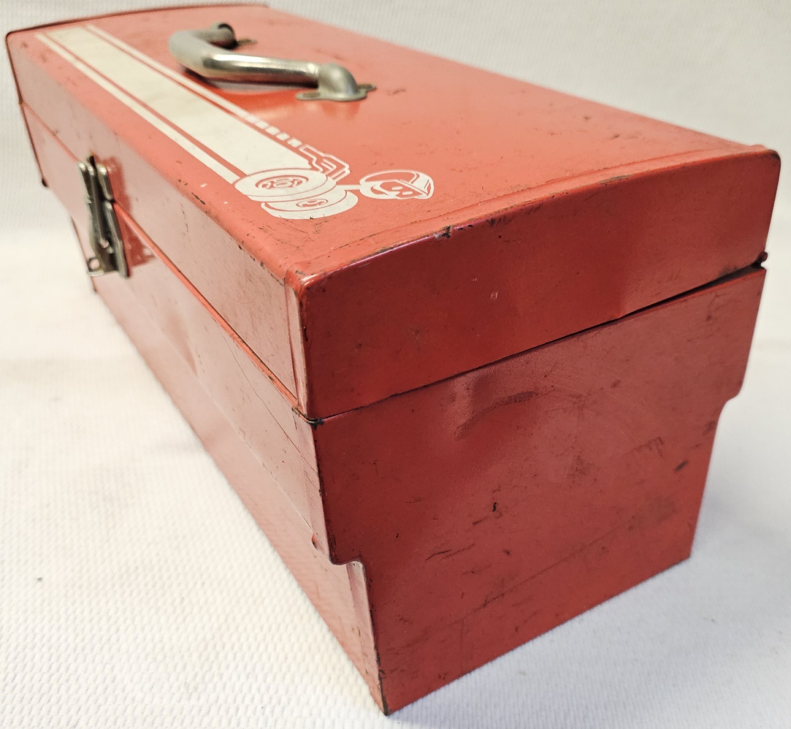 Vintage 1970's Mopar Dodge Scat Pack Bumblebee Red Toolbox NO Tray 7.5" × 20"