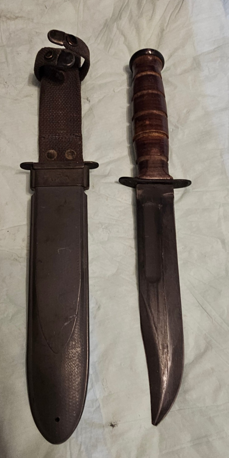 Camillus Fighting Knife WWII USN MK2 MARK 2 & Nord 8114