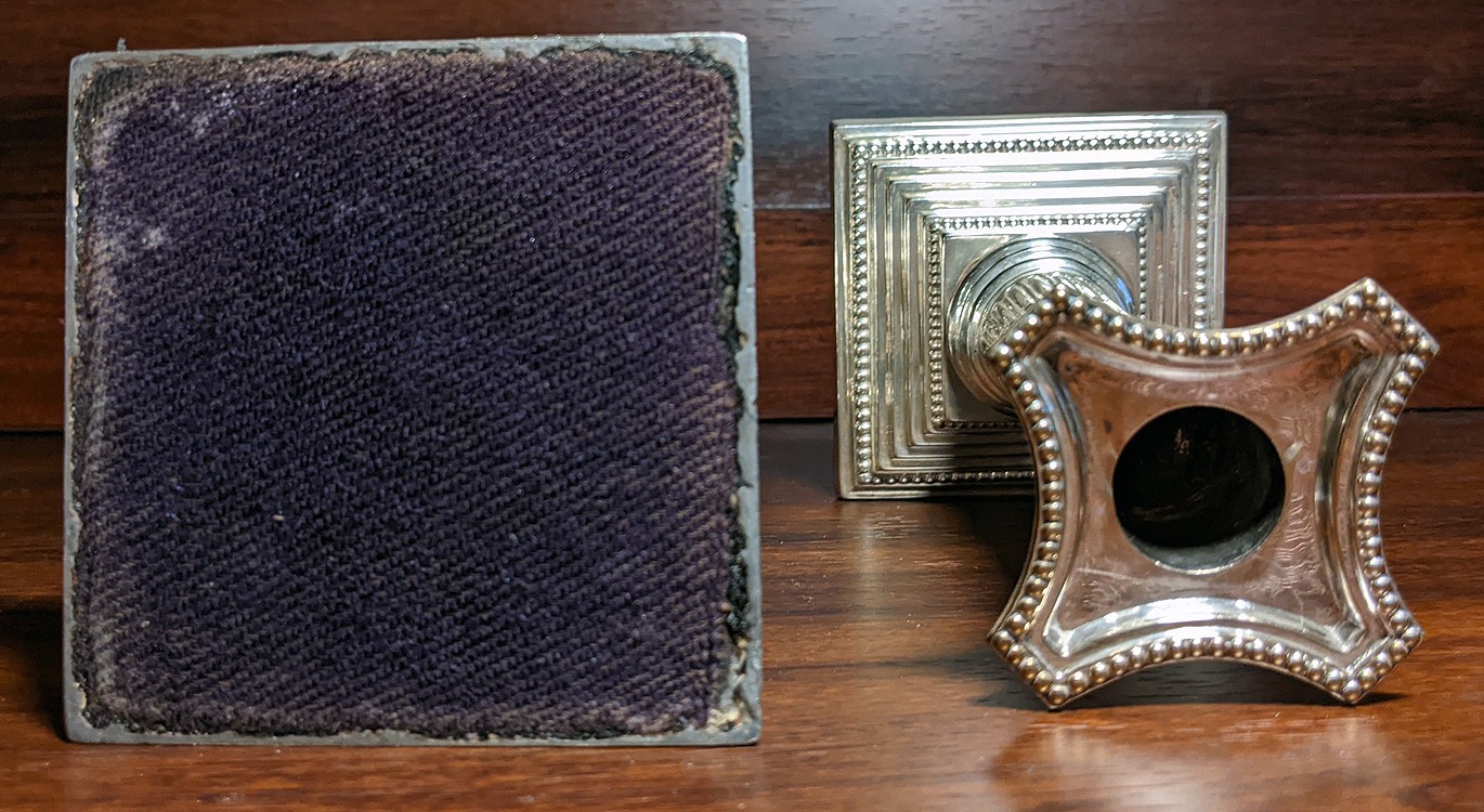 Victorian Sterling Silver Corinthian Column/Pillar Candlesticks 6 1/4" H 1905