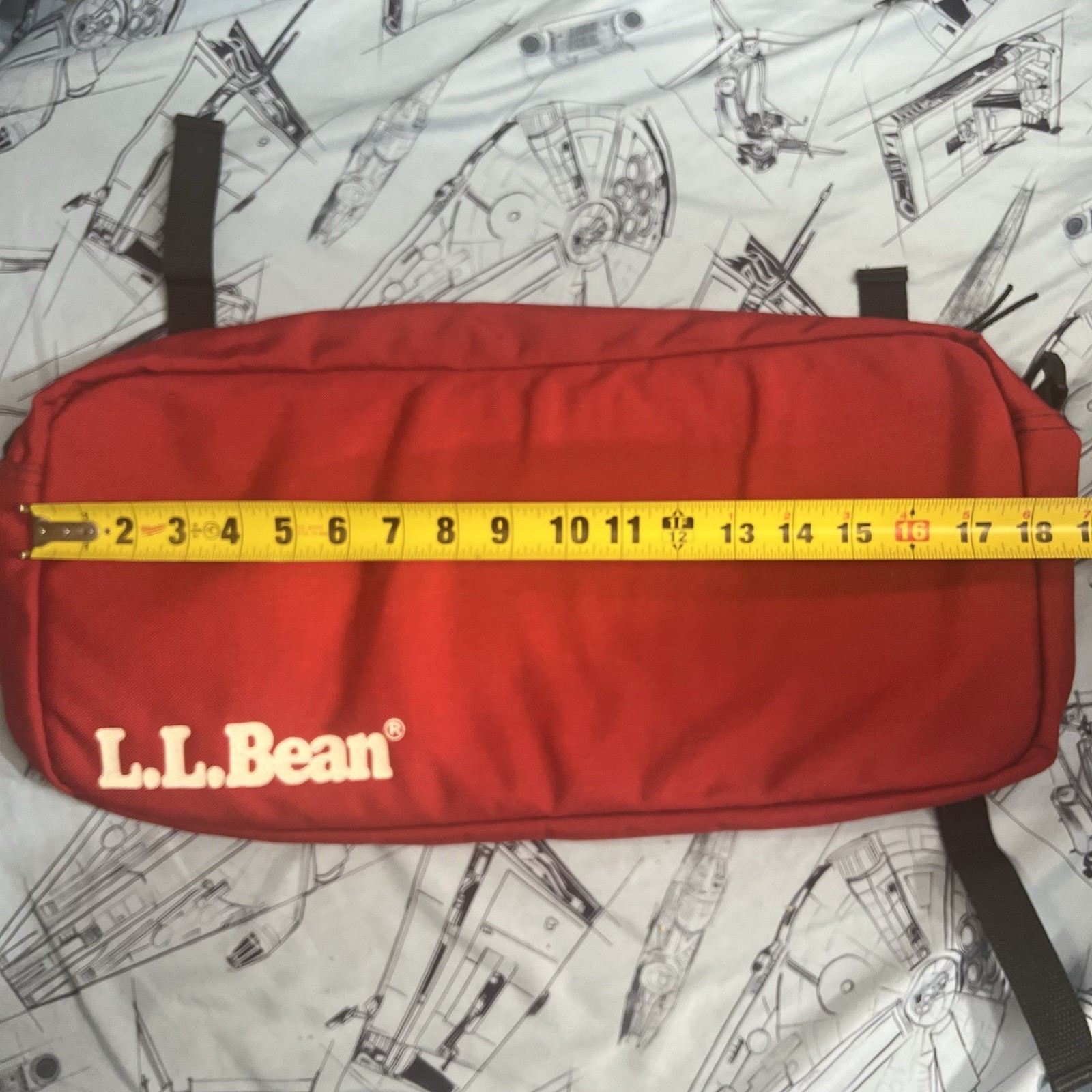 L.L.Bean Vintage Cycling Saddle Bag Made In USA Red
