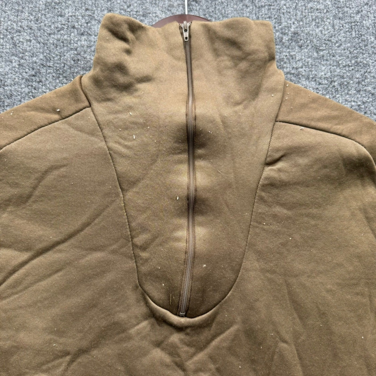 Cold Weather Undershirt Men's L Brown 1/4 Zip Polypropylene Thermal Base Layer