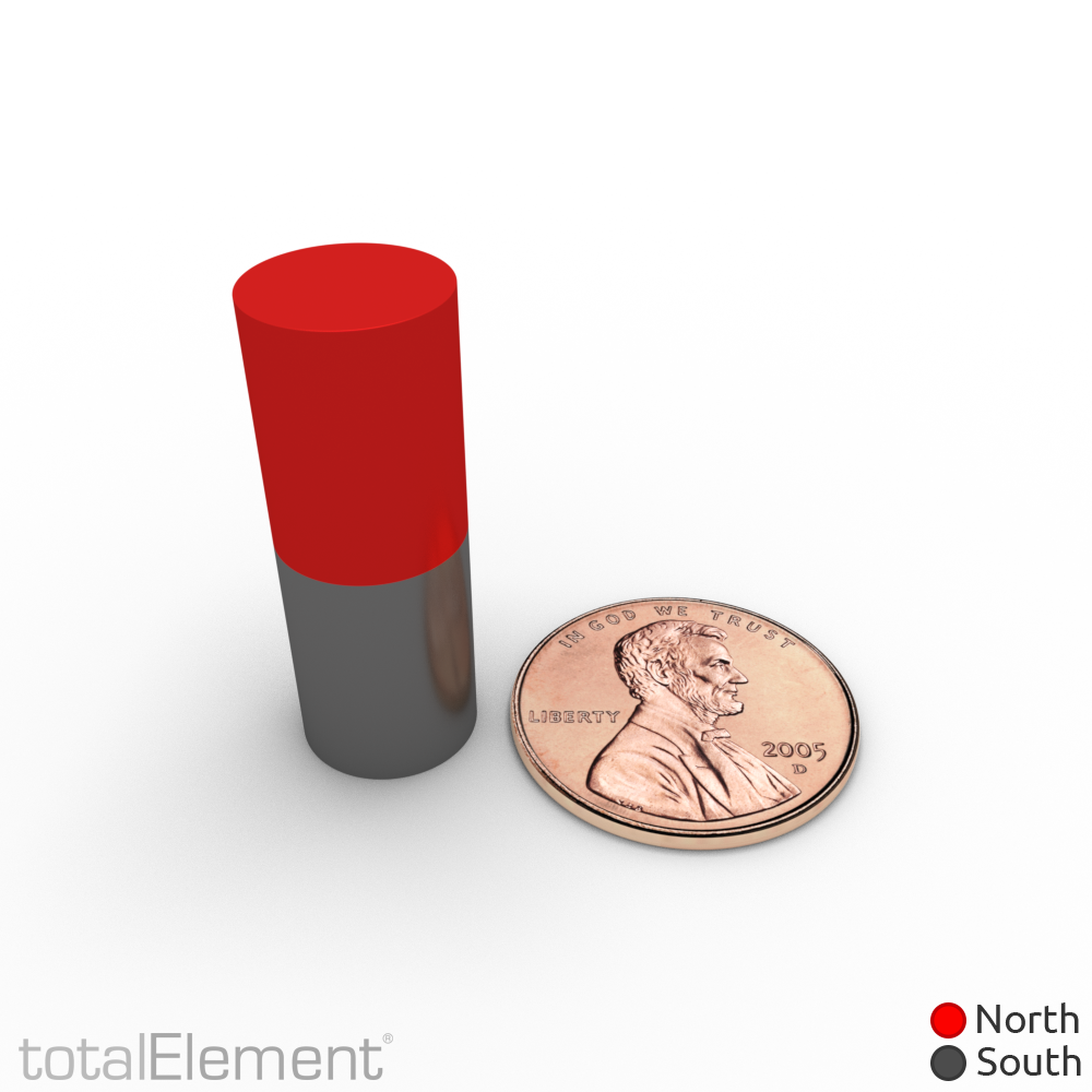 3/8 x 1 Inch Strong Neodymium Rare Earth Cylinder/Rod Magnets N52 (4 Pack)