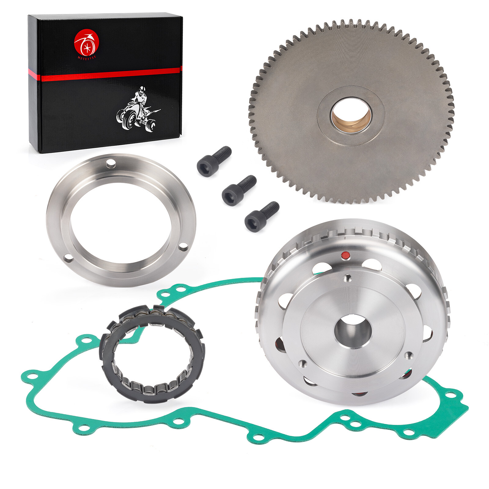 One Way Bearing Starter Clutch Idler Gear Gasket Kit For Polaris RZR 900 1000
