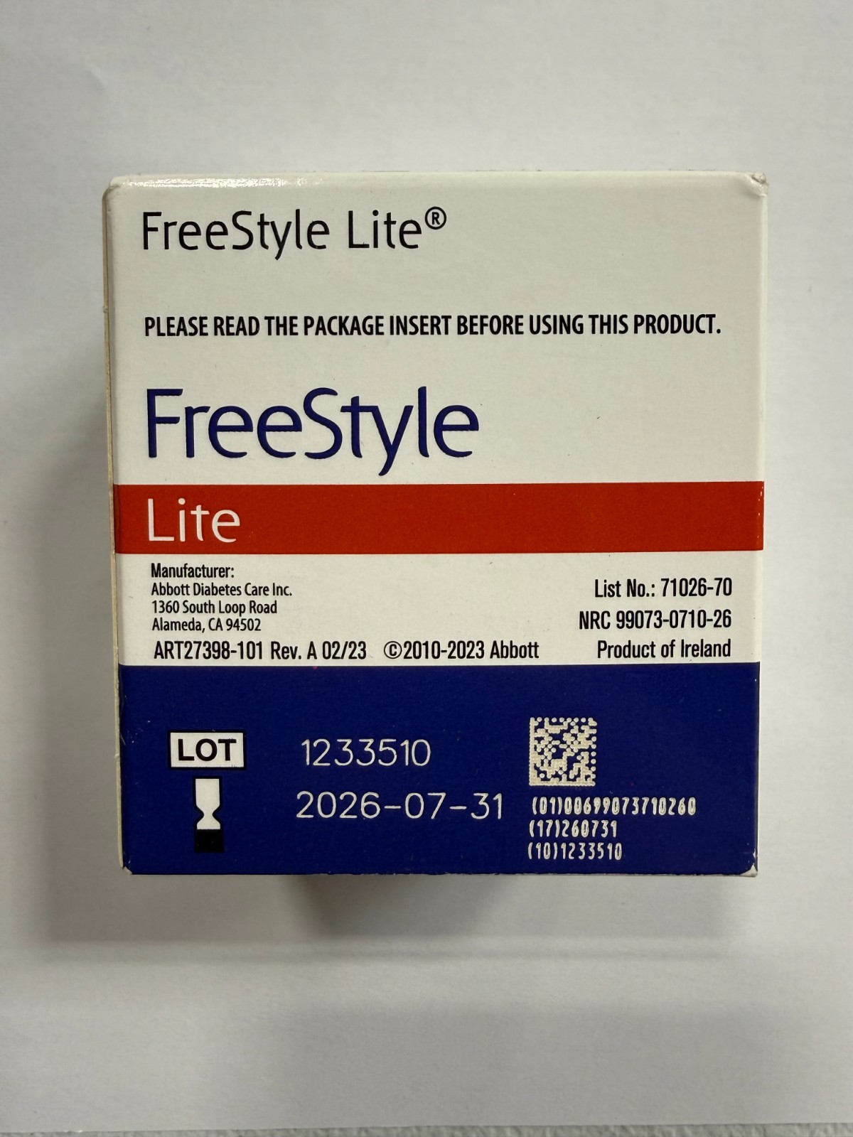 Freestyle Lite Diabetic Blood Glucose Test strips 50 count exp 3/31/26+