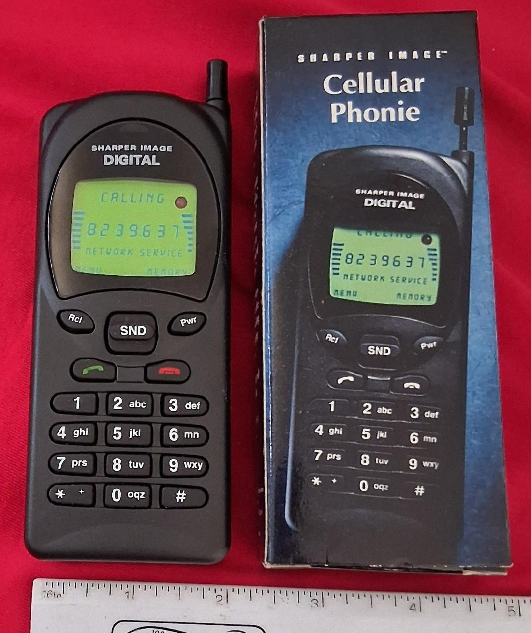Vtg Sharper Image Cellular Phonie - Faux Phone - Working Open Box