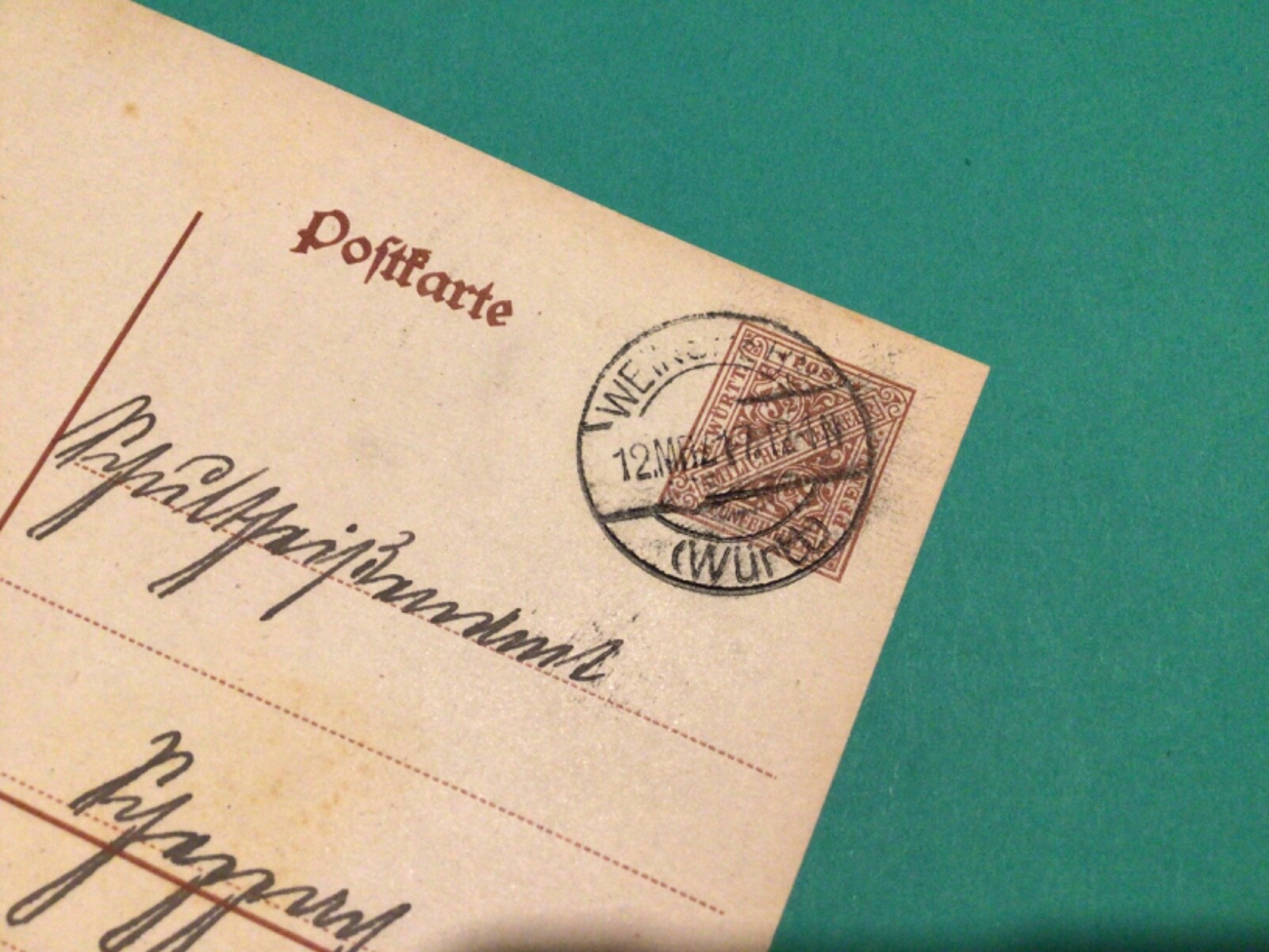 Germany Wurttemberg 1917 used postcard A18026