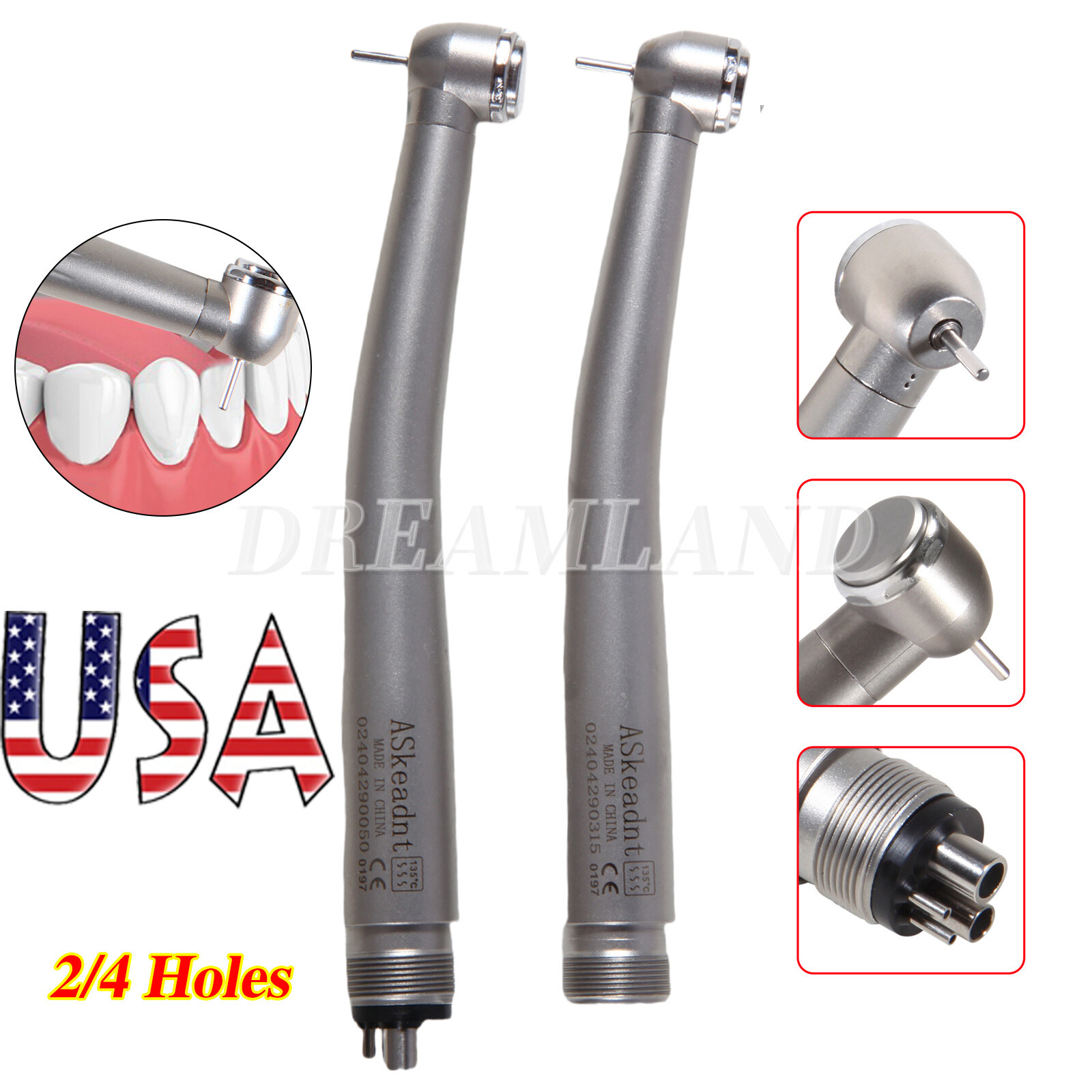 NSK Style Dental Fiber Optic LED E-generator/ High Speed Handpiece 2HOLE/4HOLE