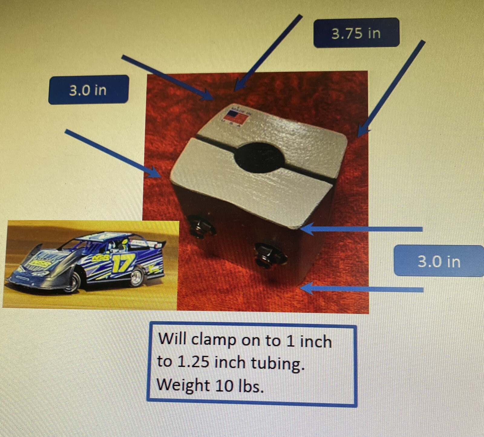 Lead Ballast Weight 10lbs New Mini Design Clamp On