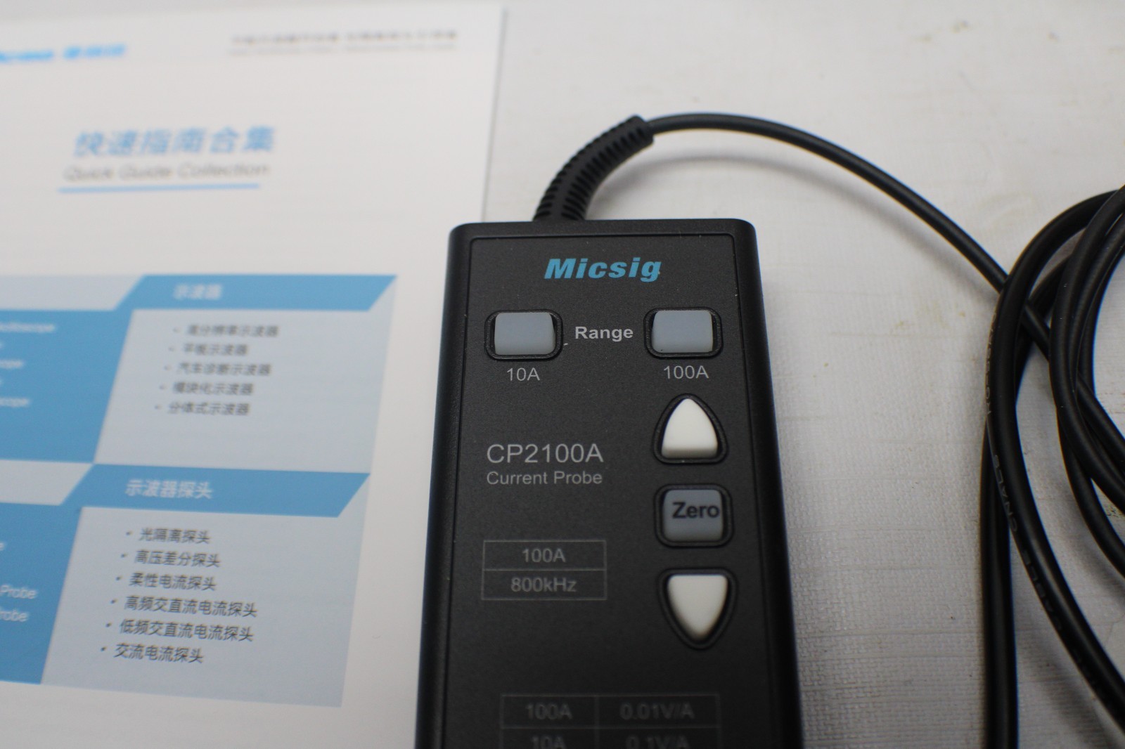 Micsig CP2100A 10A/100A AC/DC 800KHz Oscilloscope Current Probe