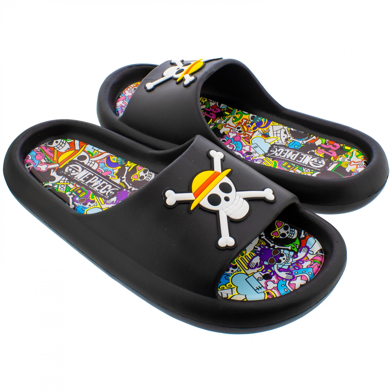 One Piece Collage Men's Slide Sandals Multi-Color