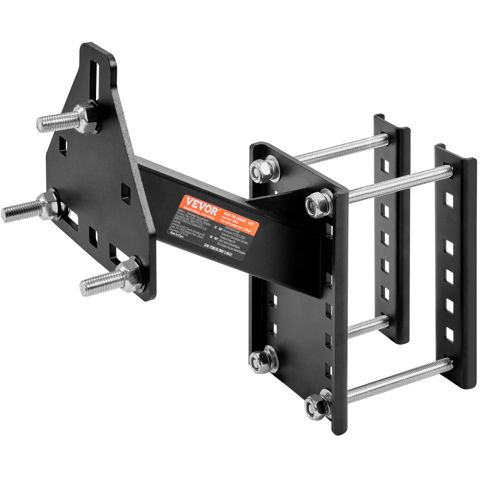 VEVOR Trailer Spare Tire Carrier Mount Holder for 4,5,6 & 8 Lug Stud Wheels