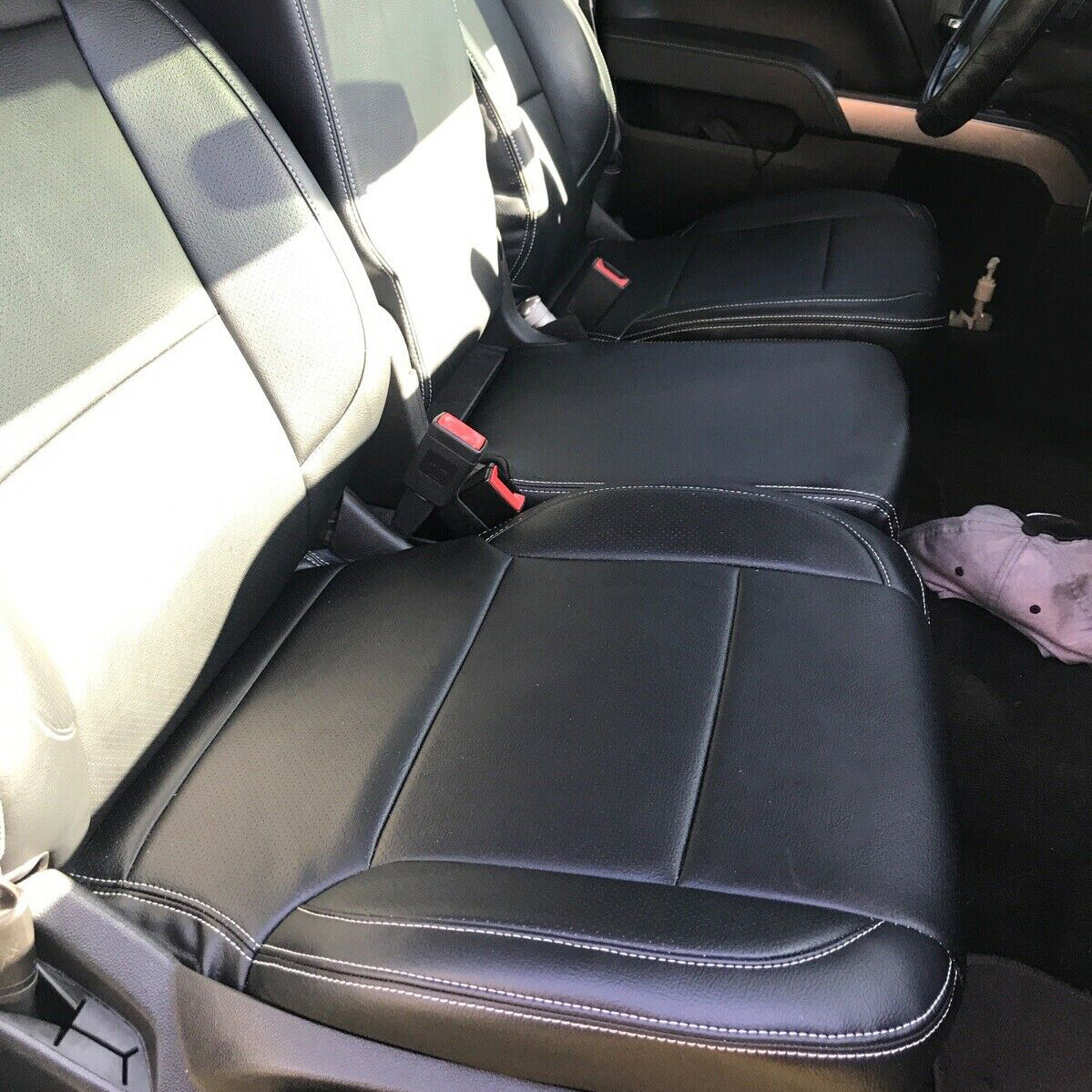 HECASA Complete Set Seat Covers For 14-18 Chevy Silverado LT DOUBLE Cab