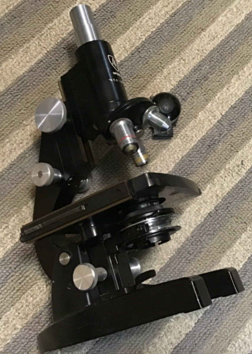 Old AO Spenser Microscope~Queens Hospital Center New York,NY~Rare Science Device