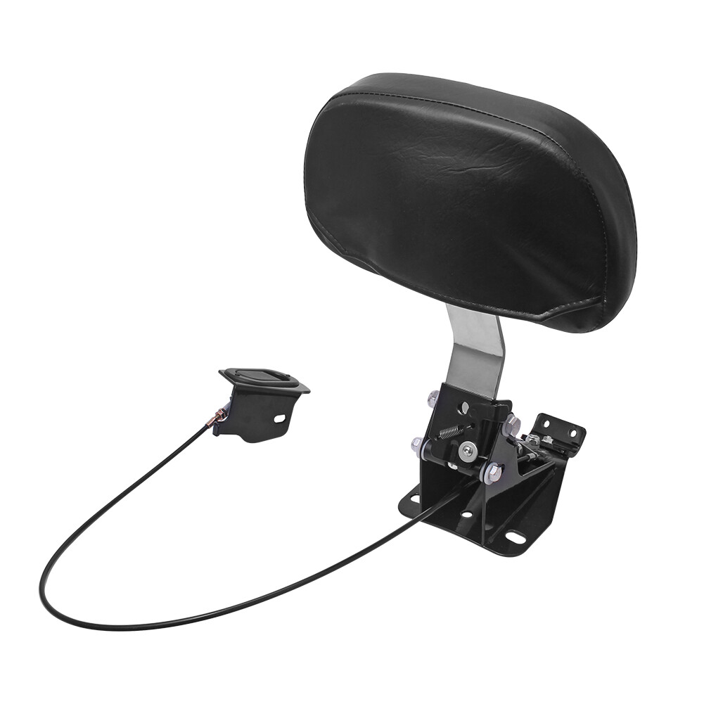 Adjustable Driver Rider Backrest w/ Mounting Kit For Harley Touring 2009-2023