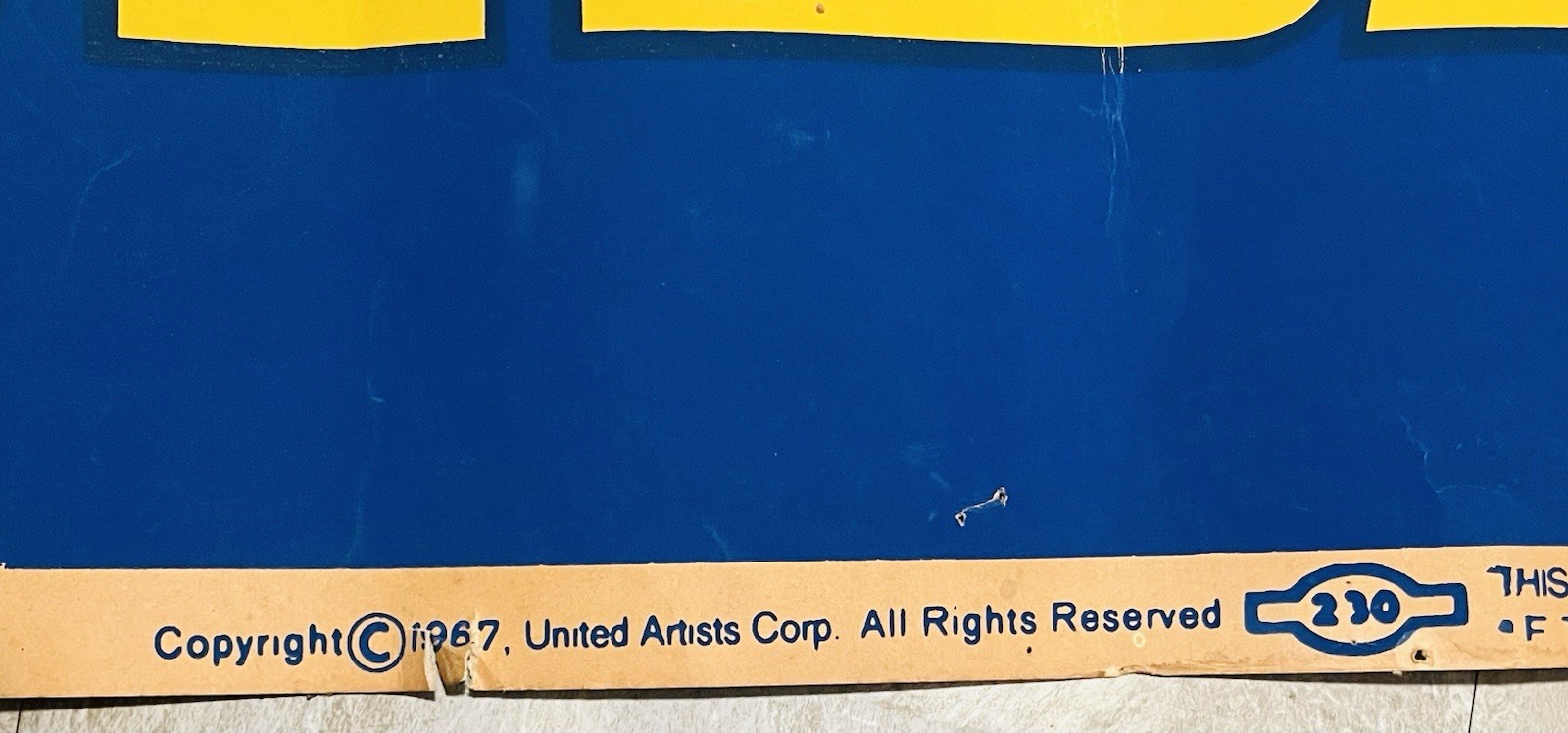 1967 Clambake One Of A Kind 83x24 UA Promotional Ad Poster Elvis Presley