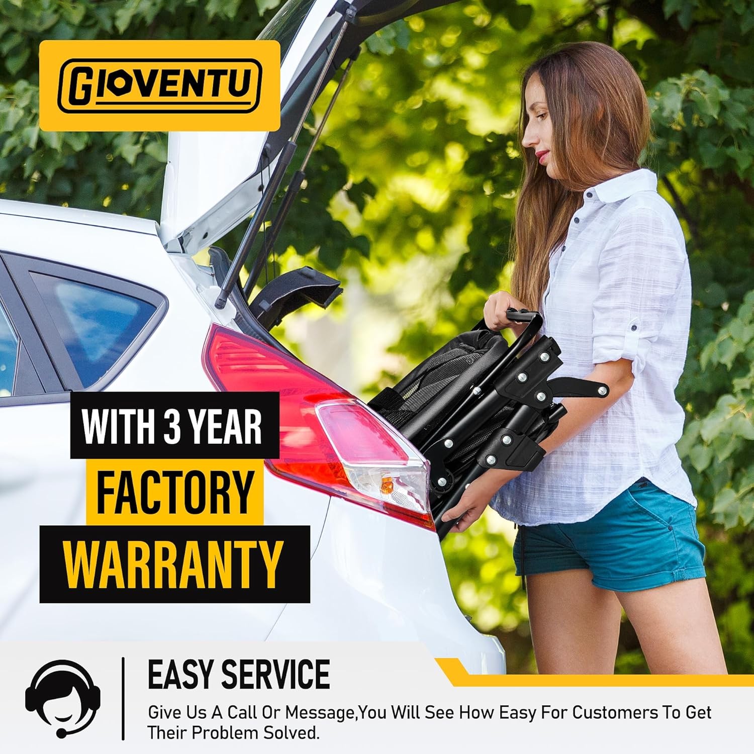 80lbs Multi Use Grocery Carts with 360° Wheels & Removable Bag One-Click Folding