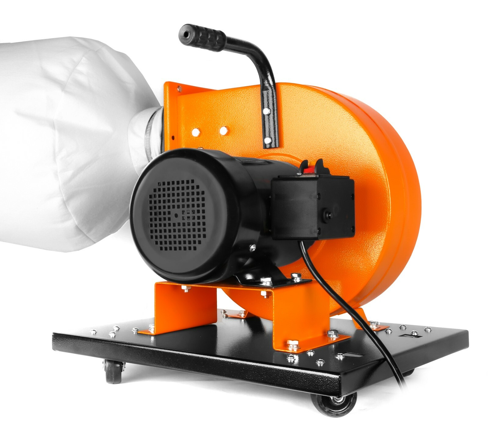 7.4A Rolling Dust Collector w/ Induction Motor,15-Gallon Bag/Optional Wall Mount