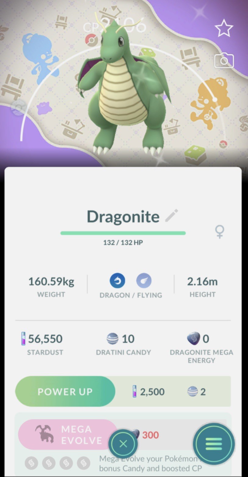 Shiny Dragonite Special Background Pokopia  - Pokémon Trade Go