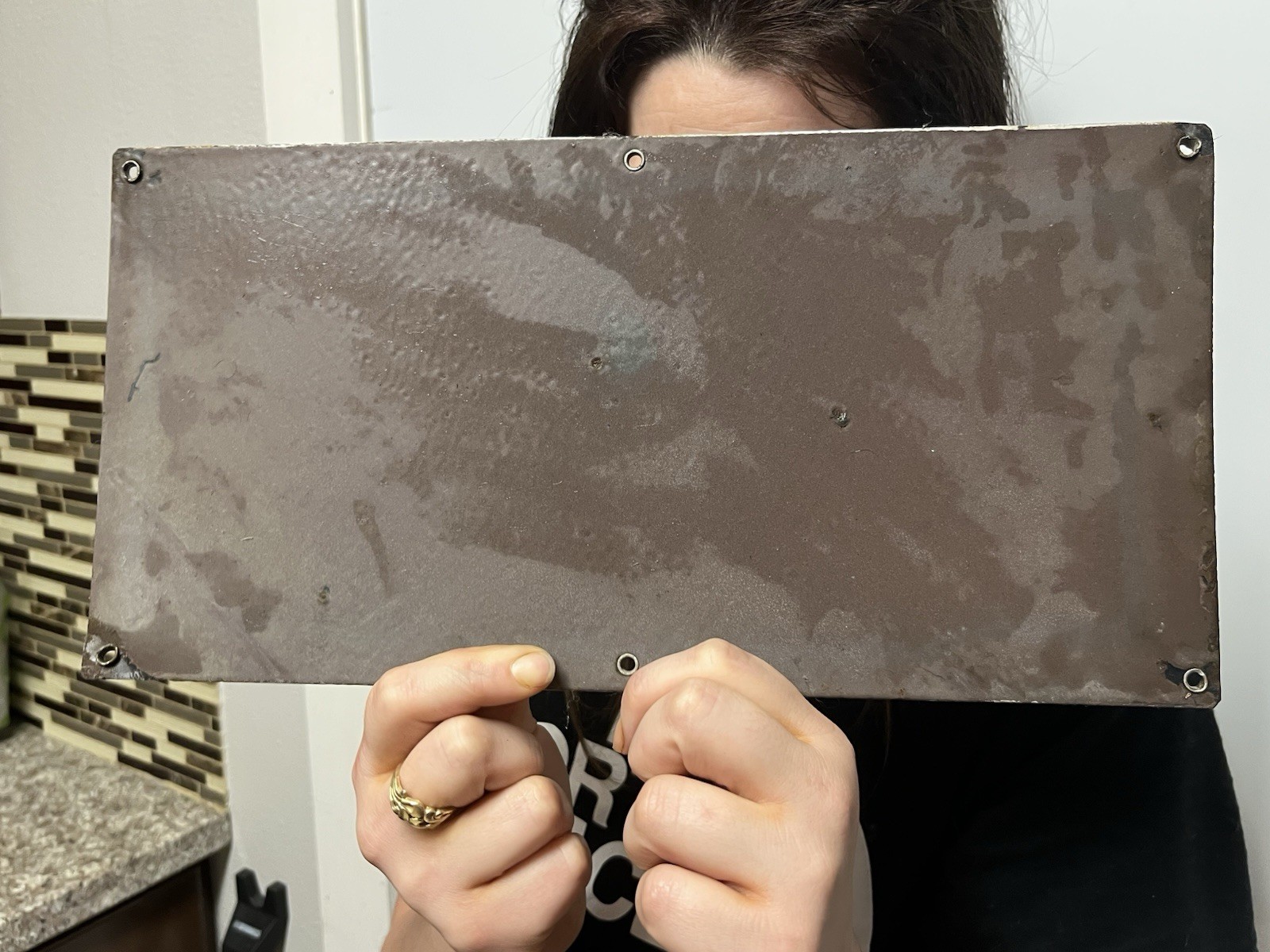 DANGER High Voltage Porcelain Enameled Sign -PG&E California