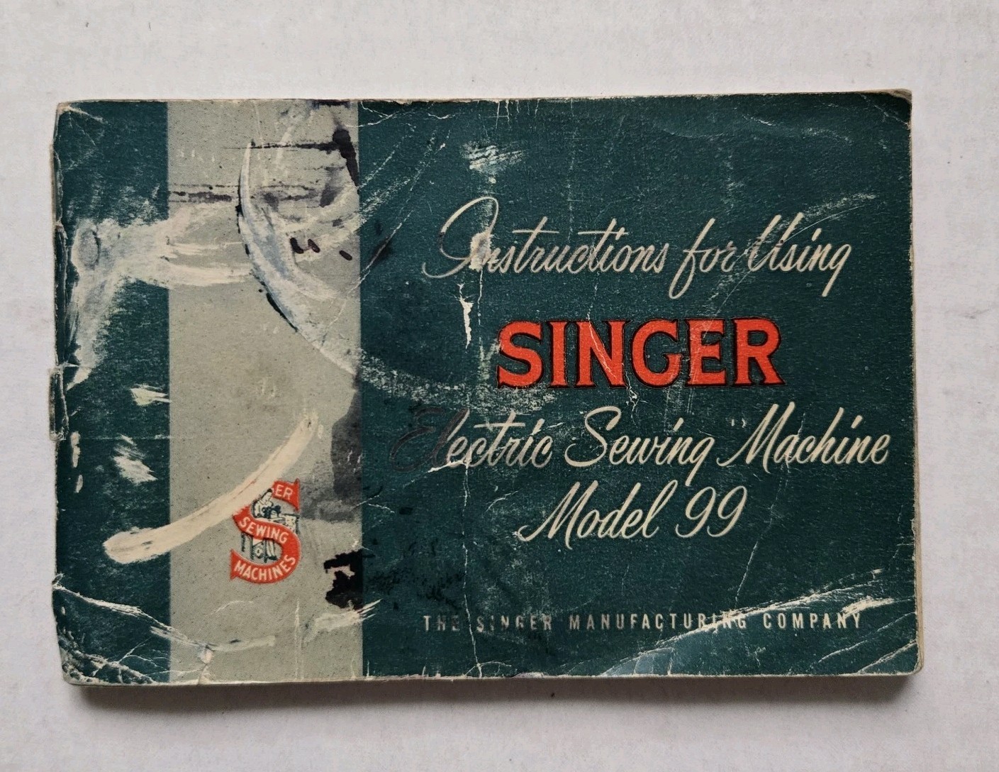 Singer Electric Sewing Machine Model 99 K Instruction Book Manual Original 1953