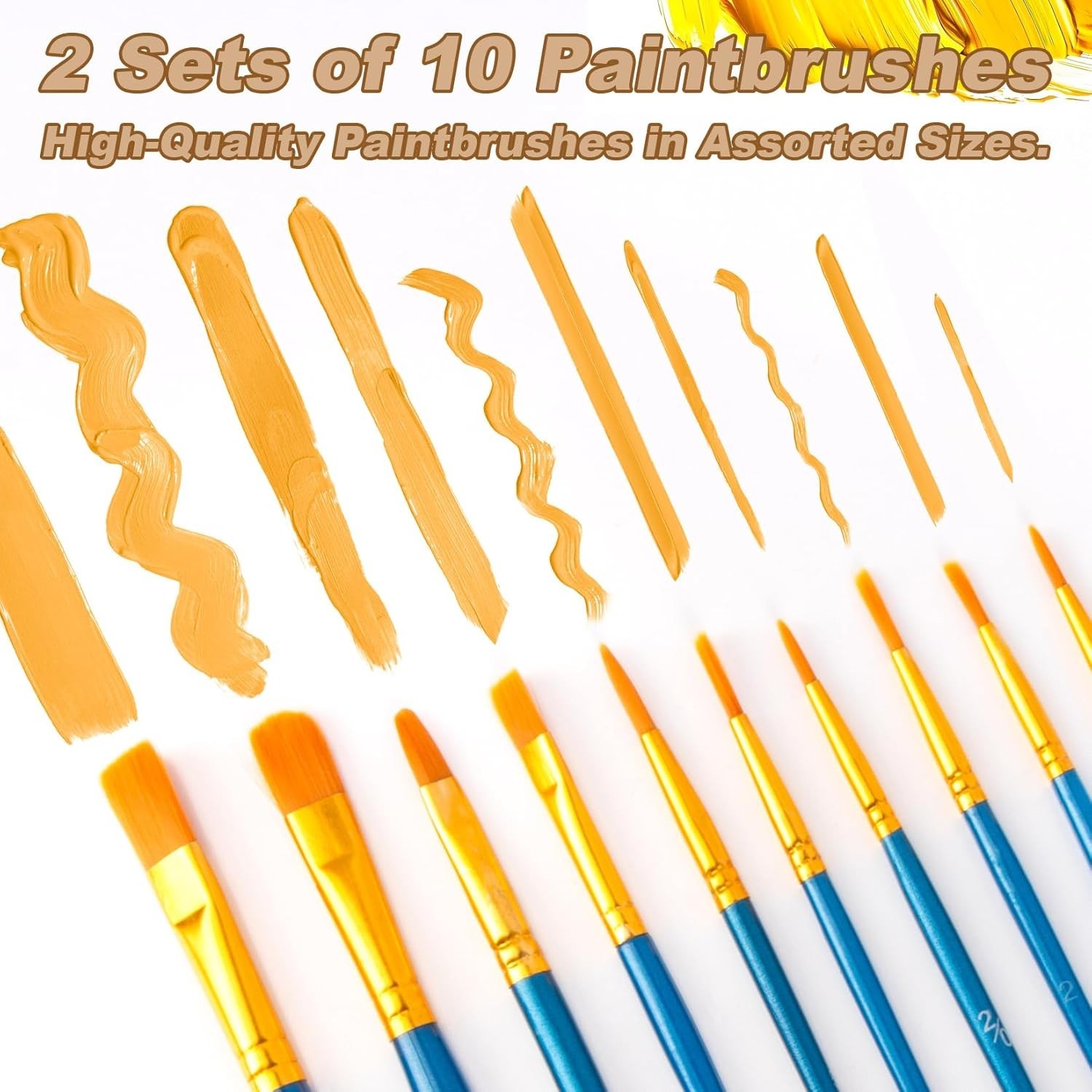 Acrylic Paint Set, 24 Colors 0.4 oz/Bottle with 12 Art Brushes, Art Supplies