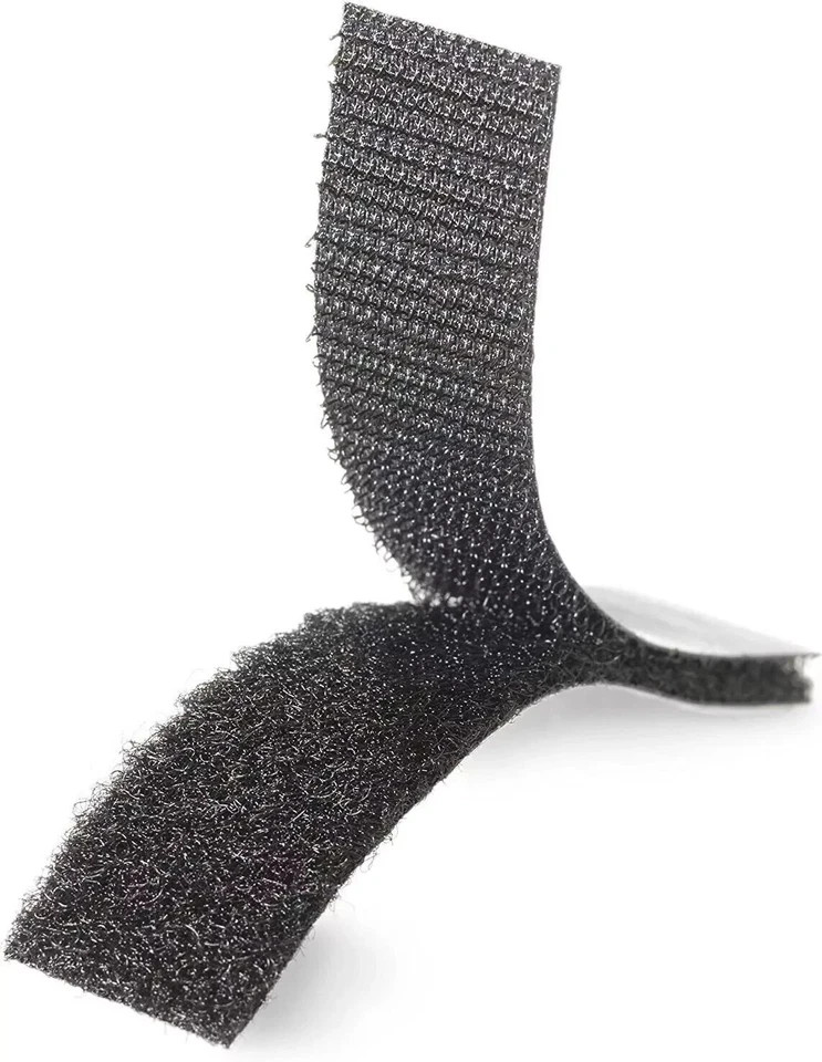 20 Sets Heavy Duty Hook & Loop Adhesive Strips 1x4” Black Sticky Back Fastener